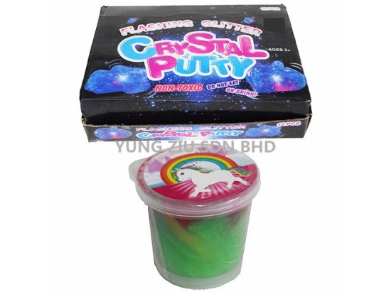 (1PCS)FLASHING GLITTER CRYSTAL PUTTY(UNICORNS)